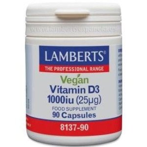 Lamberts Vitamina D3 Vegana 1000 Ui (25 Μg) 90 Cápsulas