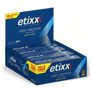 Etixx Pack Barrita Hiperproteica Galleta Y Crema 12X55G
