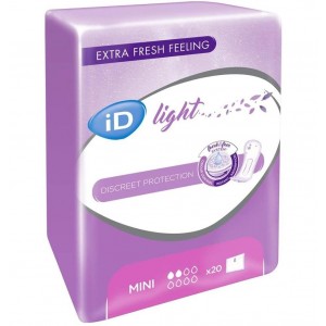 Compresa Incontinencia Orina Ligera - Id Light Fresh & Free Mini (20 Unidades)
