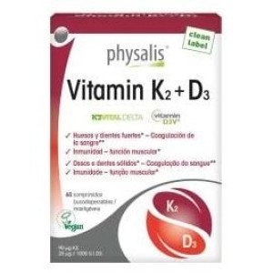 Physalis Vitamin K2 + D3 Bio Vegan 60Caps
