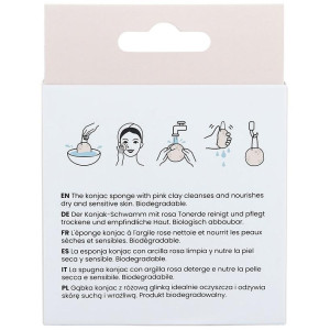 Ilū Konjac Sponge Pink Clay 1Ud