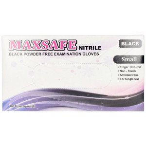 Maxsafe Maxsafe Nitryl Gloves Size S Black 100Uds