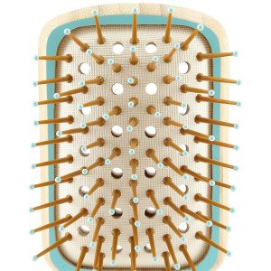 Ilū Bamboom! Hairbrush Paddle Ocean Breeze 1Ud