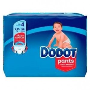 Dodot Pañal Infantil Pants T- 4 9-15Kg 34Uds