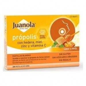 Juanola Propolis Con Hedera Sabor Miel 24 Unidades