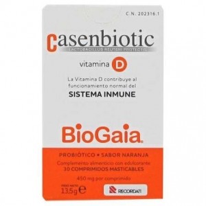 Casenbiotic Vitamina D Naranja 30Comp Masticables