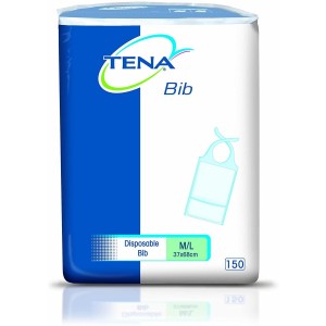 Tena Bib Babero Adulto Desechable (Talla M/L 150 U)