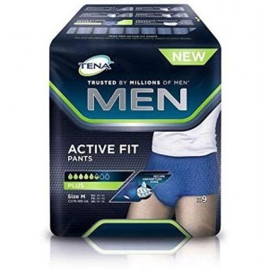 Absorbente Incontinencia Orina Dia Anatomico - Tena Men Pants Active Fit (8 Unidades Talla Mediana)