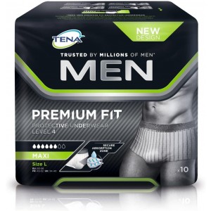 Absorbente Incontinencia Orina - Tena Men Protective Underwear Calzoncillo (10 Unidades Talla L)