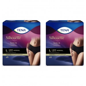 Absorbente Incontinencia Orina Dia Anatomico - Tena Silhouette Braga Cintura Baja Negro (8 Unidades Talla G)