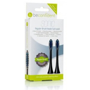 Sonic Toothbrush Heads Regular Black Lote 2 Pz