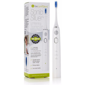 Sonic Silver Electric Whitening Toothbrush White/Silver 1 U 2