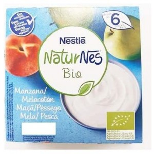 Naturnes Bio Manzana Y Melocoton (4 Tarrinas 90 G)
