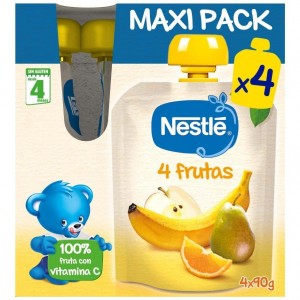 Nestlé Bolsita 4 Frutas Maxi Pack 4X90 G