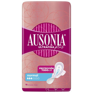 Ausonia Ultrafina Plus Compresas Normal Alas 16Uds