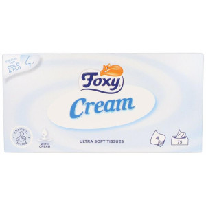 Foxy Pañuelos Faciales Cream Pieles Sensibles 75Uds