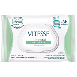 Vitesse Tri-Mineral Toallitas Desmaquillantes Piel Mixta 25Uds