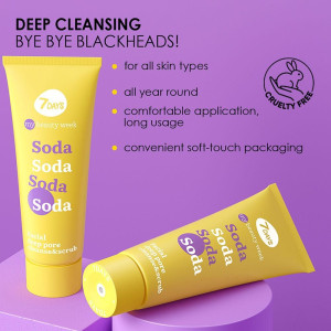 Soda Limpieza Y Exfoliación Facial Profunda De Poros 80 Ml