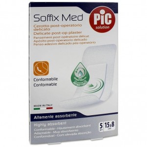 Pic Soffix Med Antibacteriano Post Op Aposito Adhesivo 15 X 8 C
