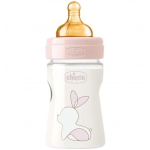 Biberon Plastico T Caucho - Chicco Original Touch (Rosa 0M+ Flujo Normal 150 Ml)