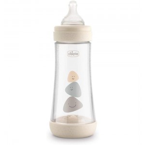 Biberón Plástico T Silicona, Chicco Perfect 5 Neutro, 4M+ Flujo Rapido, 300 Ml. - Artsana Spain