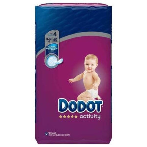 Dodot Pañales Bebé Activity Talla 4 (9-14 Kg), 58 Unidades