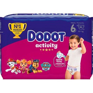 Dodot Activity Extra Jumbo Pack Talla 6 (+14 Kg), 36 Unidades