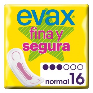 Compresas Higienicas Femeninas - Evax Fina Y Segura (Normal 16 Compresas)