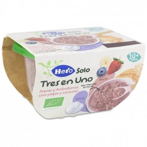 Hero Baby Solo Tarrina Sabor Fresa, Arándanos, Yogur Y Cereales, 120 G