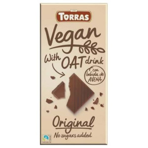 Torras Chocolate Vegano Con Bebida Avena Sin Azúcar 100G