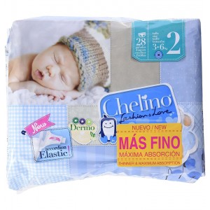 Chelino Fashion & Love Pañal Infantil (T- 2 (3 - 6 Kg) 28 Pañales)