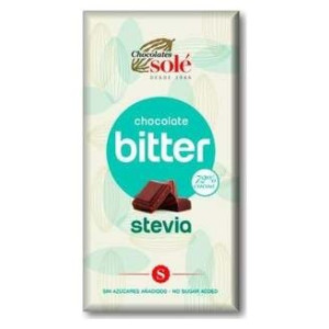 Chocolatina Chocolate Negro 72% Con Stevia 25G 30U