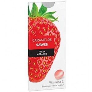 Sawes Caramelos Blister Sin Azucar, 22g Sabor fresa. - Sawes