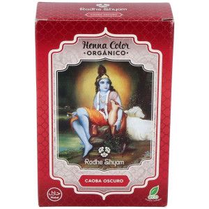Radhe Shyam Henna Tinte Nat Caoba Osc Polvo 100Gr