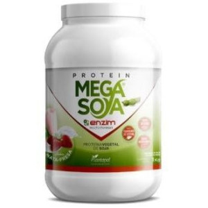 Protein Mega Soya Proteina De Soja Nata-Fresa1Kg.