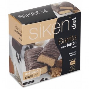 Siken Diet Barrita De Turrón, 5 Uds