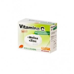 Vallesol Vitamina C Defensas + Melisa + Zinc (24 Comprimidos Masticables)
