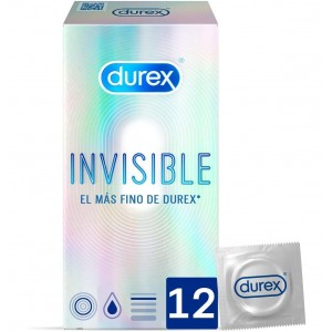 Durex Invisible Extra Fino Extra Sensitivo - Preservativos (12 Unidades)