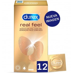 Durex Real Feel - Preservativo Sin Latex (12 Unidades)