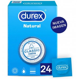 Durex Natural Plus - Preservativos (24 Unidades)