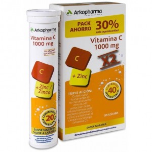 Duplo Arkopharma Arkovital Vitamina C 1000 Mg + Zinc, 2 Uds