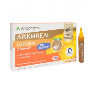 Arkoreal Jalea Real Vitaminada Sin Azucar (1000 Mg 20 Ampollas 15 Ml)