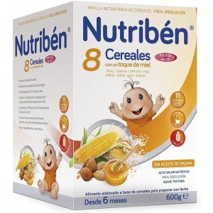 Nutriben 8 Cereales Y Miel Frutos Secos, 600 G. - Alter
