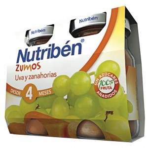 Nutriben Zumo Uva Y Zanahorias, 2 Envases. - Alter