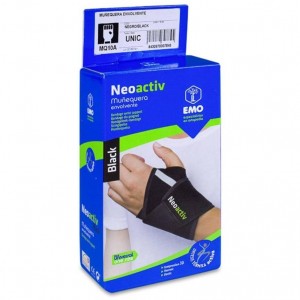 Emo Neoactiv Muñequera Envolvente Negra, 1 Ud
