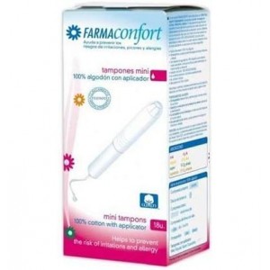 Farmaconfort Tampones Con Aplicador 100% Algodon, 18 Uds Mini.- Farmaconfort 