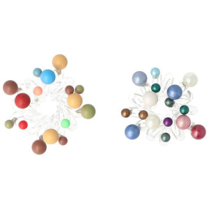 Gomas Cable De Teléfono Bolitas Mate Y Brillo 2 U