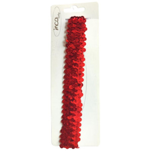 Cinta Elástica Negra Con Lentejuelas 1 U