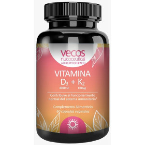 Vecos Nutraceúticals Vitamina D3 + K2 60 Cápsulas