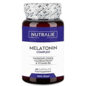 Nutralie Melatonina Complex Con Pasiflora + Raíz Valeriana + B6 60Caps